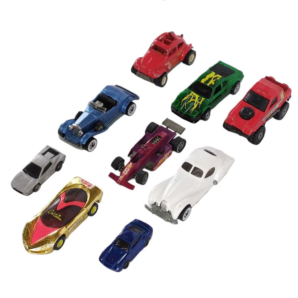 Set‎ 9 Vintage 1980s Hot Wheels DieCast Cars Rolls Royce Baja Bug Micro Mini+